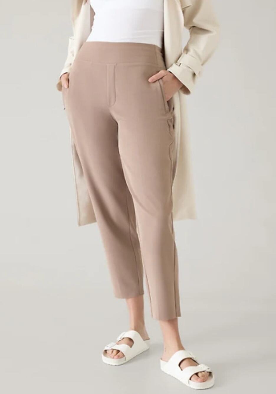 Athleta Pants Womens 20 Pink Endless High Rise Ankle Stretch Pockets *Mark